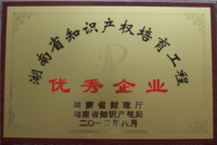 湖南省知识产权培育工程优秀企业2012